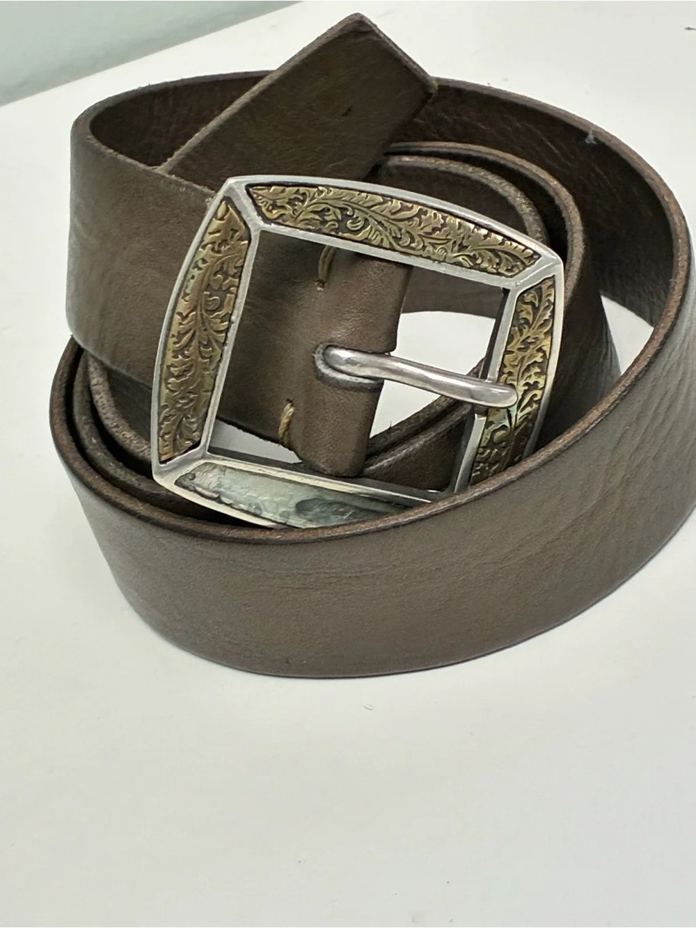 $368 John Varvatos Collection Mercer Filigree Belt Size 34